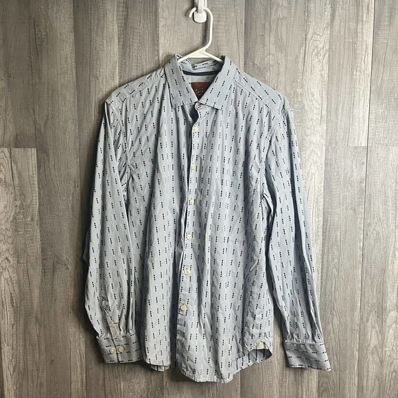Tommy Bahama Denim Beach Casual Shirt Men’s L Striped‎ Long Sleeve Button Up - Picture 1 of 8